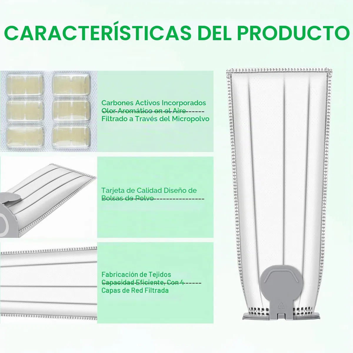 12 bolsas compatibles con Folletto VK7S VK7 FP7S FP7-12 bolsas de aspiradora de microfibra de 6 capas + 2 filtros de motor + 2 cepillos