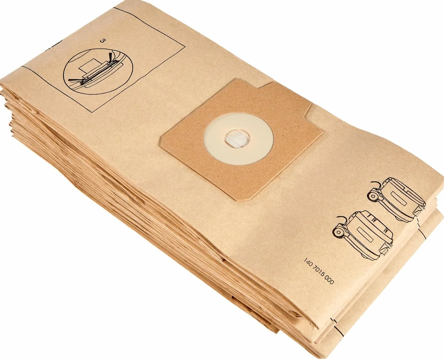 10 Bolsas Aspiradoras Nilfisk VP - Recambio Original (140 7015 040)