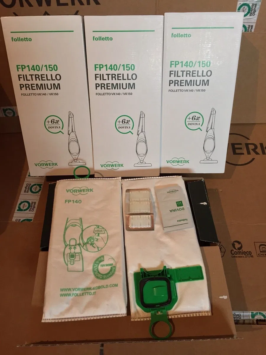 Vorwerk 6 bolsas + 6 perfumes originales para Folletto VK 140 150 aspirador original