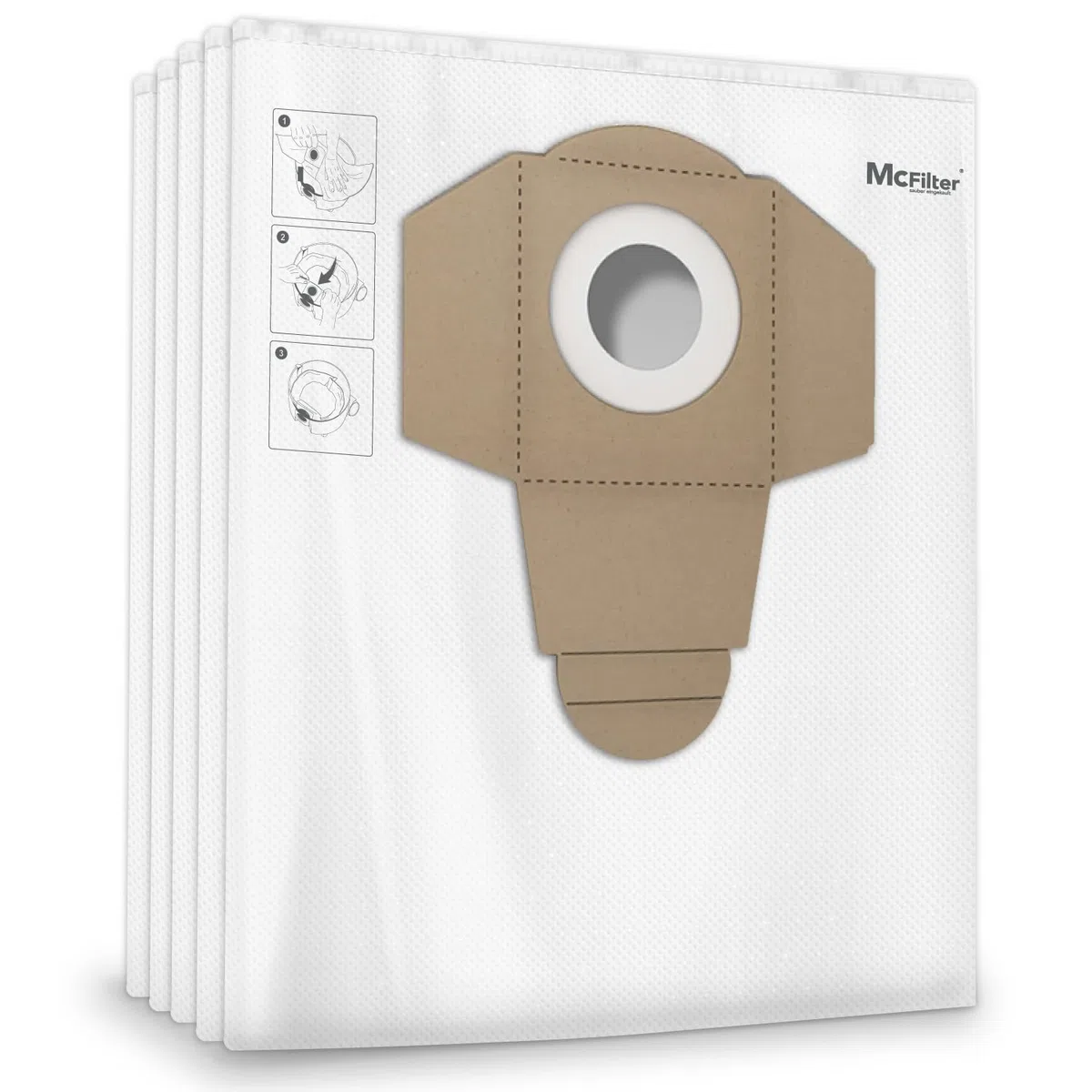 McFilter I 20 bolsas para aspiradora de 20 l compatibles con TODAS las aspiradoras de seco y húmedo Einhell de 20 l | Bolsa para recoger la suciedad compatible con el modelo 2351152 | Tipo DSM 37