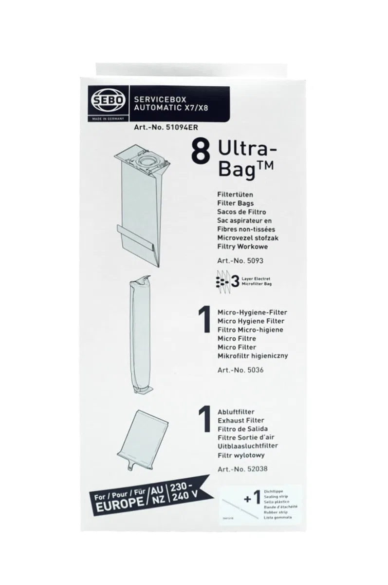 SEBO 51094ER Caja de servicio para X7 y X8