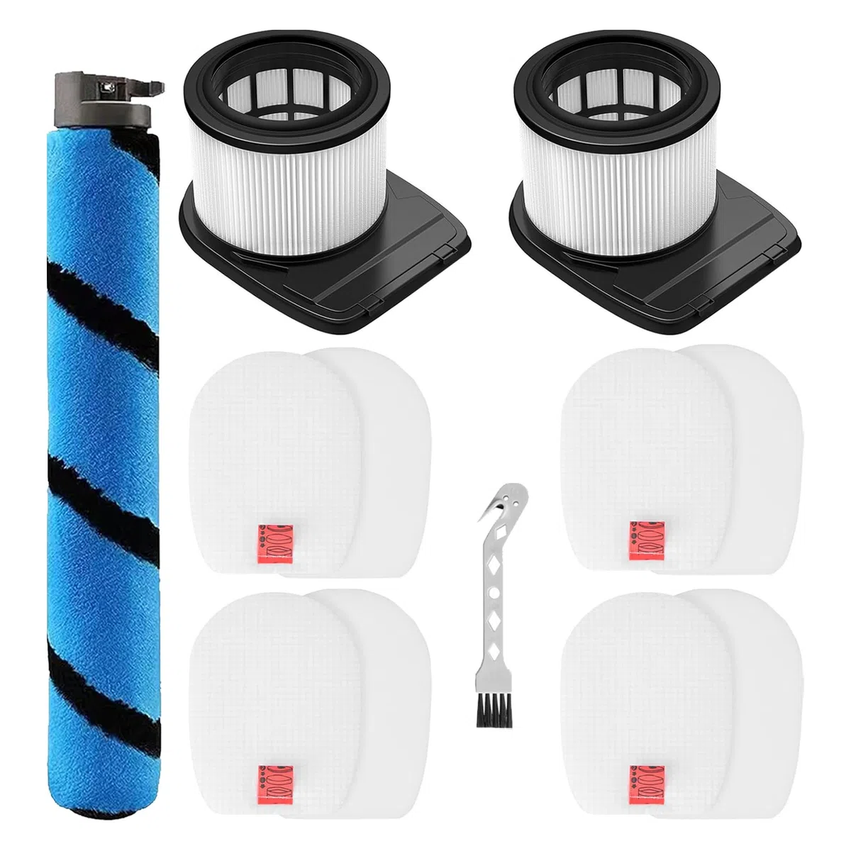 Accesorios Cepillo Filtro para Shark IZ300EU IZ320EU IZ300EUT IZ320EUT IZ300 IZ320 IZ320 DuoClean Batería Piezas de Repuesto (12 unidades)